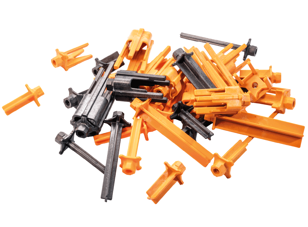 Zubehör und Systemkomponenten: Verschiedene Drehpins für Industriekörbe